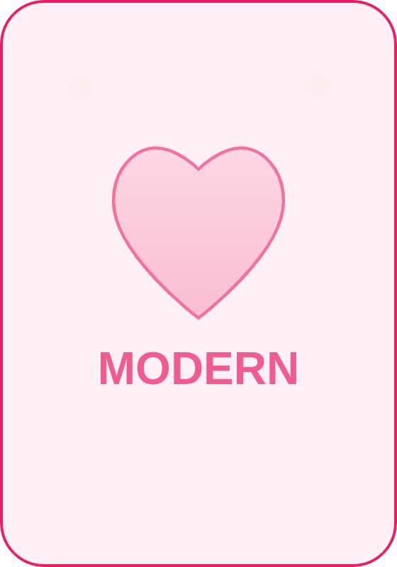 Přední strana moderní karty - Motiv prstýnky