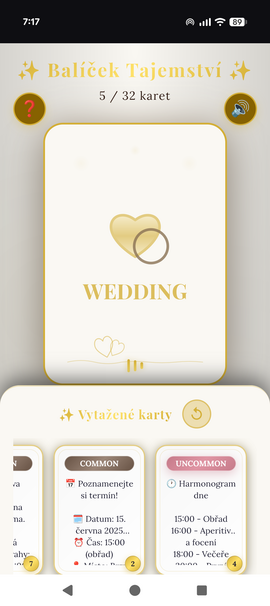 Mystery Deck na mobilním telefonu